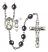 Saint Christopher and Softball Rosary with Hematite Beads