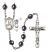 Saint Christopher and Track & Field Rosary with Hematite Beads