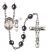 Saint Christopher and Golf Rosary with Hematite Beads