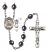 Saint Christopher and Swimming Rosary with Hematite Beads