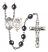 Saint Sebastian and Golf Rosary with Hematite Beads