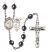 Saint Sebastian and Martial Arts Rosary with Hematite Beads