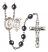 Saint Sebastian and Dance Rosary with Hematite Beads