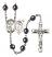 Saint Sebastian and Surfing Rosary with Hematite Beads