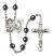 Saint Cecilia and Marching Band Rosary with Hematite Beads