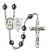 Saint Kateri and Equestrian Rosary with Hematite Beads