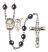 Saint Sebastian and Fishing Rosary with Hematite Beads