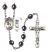 Saint Christopher and Archery Rosary with Hematite Beads