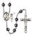 Saint Christopher and Rodeo Rosary with Hematite Beads