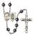 Saint Christopher and Fishing Rosary with Hematite Beads