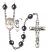 Saint Christopher and Water Polo-Men Rosary with Hematite Beads