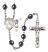 Saint CHRISTOPHER and Water Polo-Women Rosary with Hematite Beads