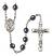 Saint Martin of Tours Engravable Rosary with Hematite Beads