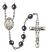 Infant of Prague Engravable Rosary with Hematite Beads