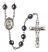 Saint Isaac Jogues Engravable Rosary with Hematite Beads