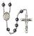 Saint Alexandra Engravable Rosary with Hematite Beads