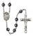 Saint Placidus Engravable Rosary with Hematite Beads