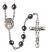 Virgen del Carmen Rosary with Hematite Beads