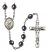 Blessed Trinity Engravable Rosary with Hematite Beads