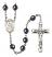 Saint Angela Merici Engravable Rosary with Hematite Beads