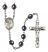 Saint Peter Nolasco Engravable Rosary with Hematite Beads