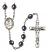 Saint Elizabeth of the Visitation Engravable Rosary with Hematite Beads