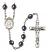 Saint Joseph Freinademetz Engravable Rosary with Hematite Beads