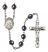 Saint Louis Marie de Montfort Engravable Rosary with Hematite Beads