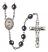 Corazon Inmaculado de Maria Engravable Rosary with Hematite Beads