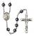 Saint Clement Engravable Rosary with Hematite Beads