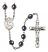 Saint Dunstan Engravable Rosary with Hematite Beads