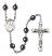 Saint Kieran Engravable Rosary with Hematite Beads