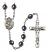 Saint Vitus Engravable Rosary with Hematite Beads