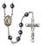 Saint Raymond of Penafort Engravable Rosary with Hematite Beads