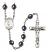 Saint Daniel Comboni Engravable Rosary with Hematite Beads