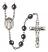 Saint Seraphina Engravable Rosary with Hematite Beads