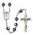 Saint Alphonsa of India Engravable Rosary with Hematite Beads