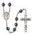 Saint Theodore Stratelates Engravable Rosary with Hematite Beads