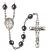 Saint Anthony Mary Claret Engravable Rosary with Hematite Beads