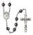 Saint Margaret Mary Alacoque Engravable Rosary with Hematite Beads