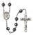 Saint Lucy Engravable Rosary with Hematite Beads