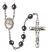 Blessed John Henry Newman Engravable Rosary with Hematite Beads