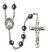 Saint Maria Bertilla Boscardin Engravable Rosary with Hematite Beads