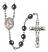 Saint Claude de la Colombiere Engravable Rosary with Hematite Beads