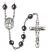 Guardian Angel Protector Engravable Rosary with Hematite Beads