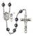 Saint Christopher and Golf Rosary with Hematite Beads