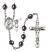 Saint Christopher and Softball Rosary with Hematite Beads