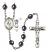 Saint Christopher and Wrestling Rosary with Hematite Beads