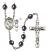 Saint Christopher and Track&Field Rosary with Hematite Beads