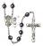 Saint Christopher and Swimming Rosary with Hematite Beads